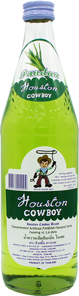 HOUSTON COWBOY SYRUP PANDAN (GREEN) 12gb x 24oz (720ml