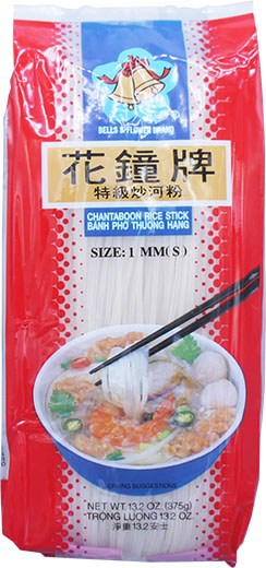 BELLS & FLOWER CHANTABOON RICE STICKS (SIZE 1MM/S) 30bg x 13.2oz (375g