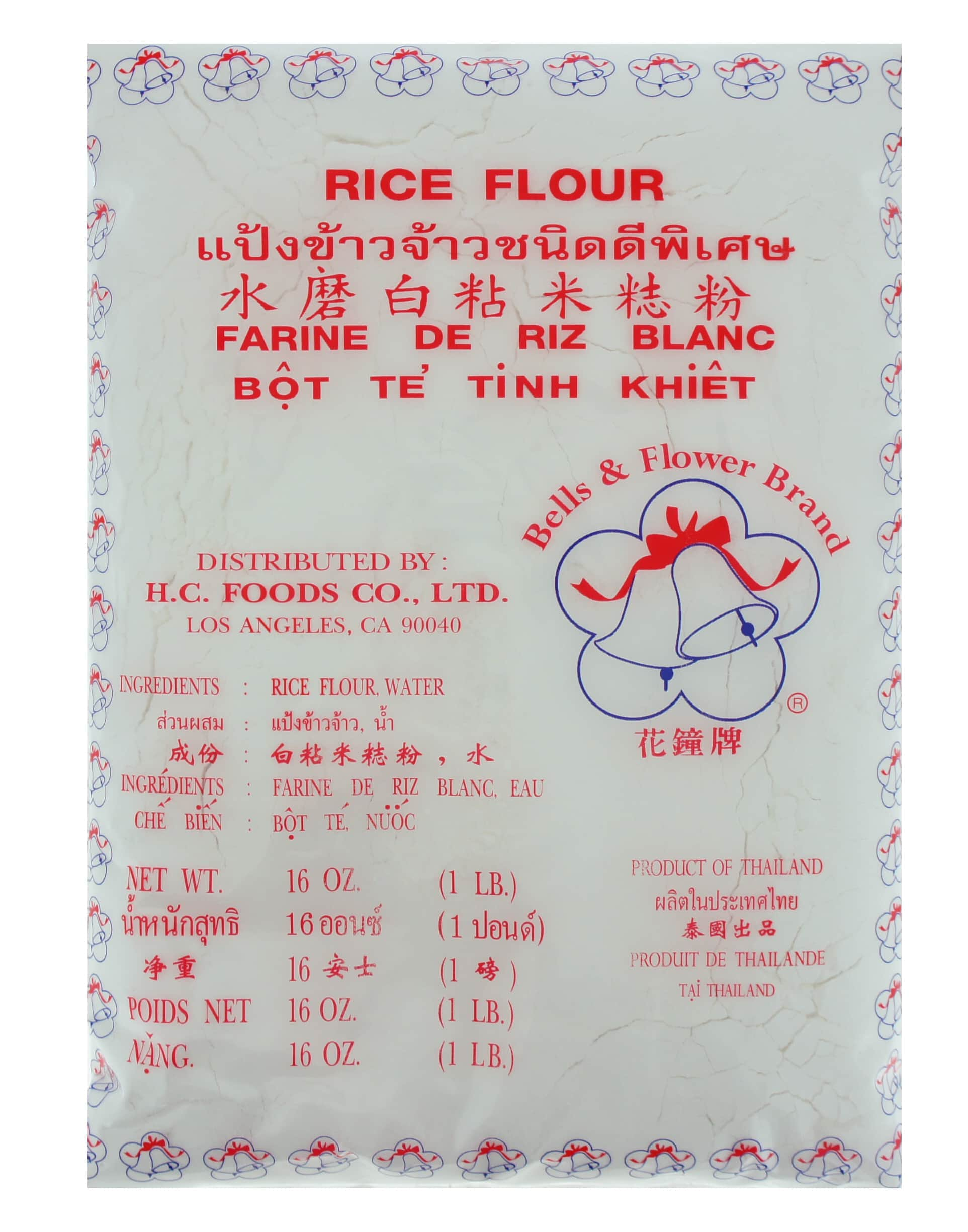 BELLS & FLOWER RICE FLOUR 24bg x 16oz