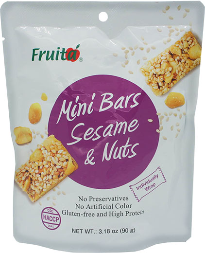 FRUITA MINI BARS SESAME & NUTS 18bg x 3.18oz (90g)