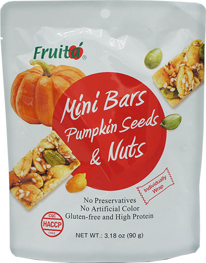 FRUITA MINI BARS PUMPKIN SEED & NUTS 18bg x 3.18oz (90g)