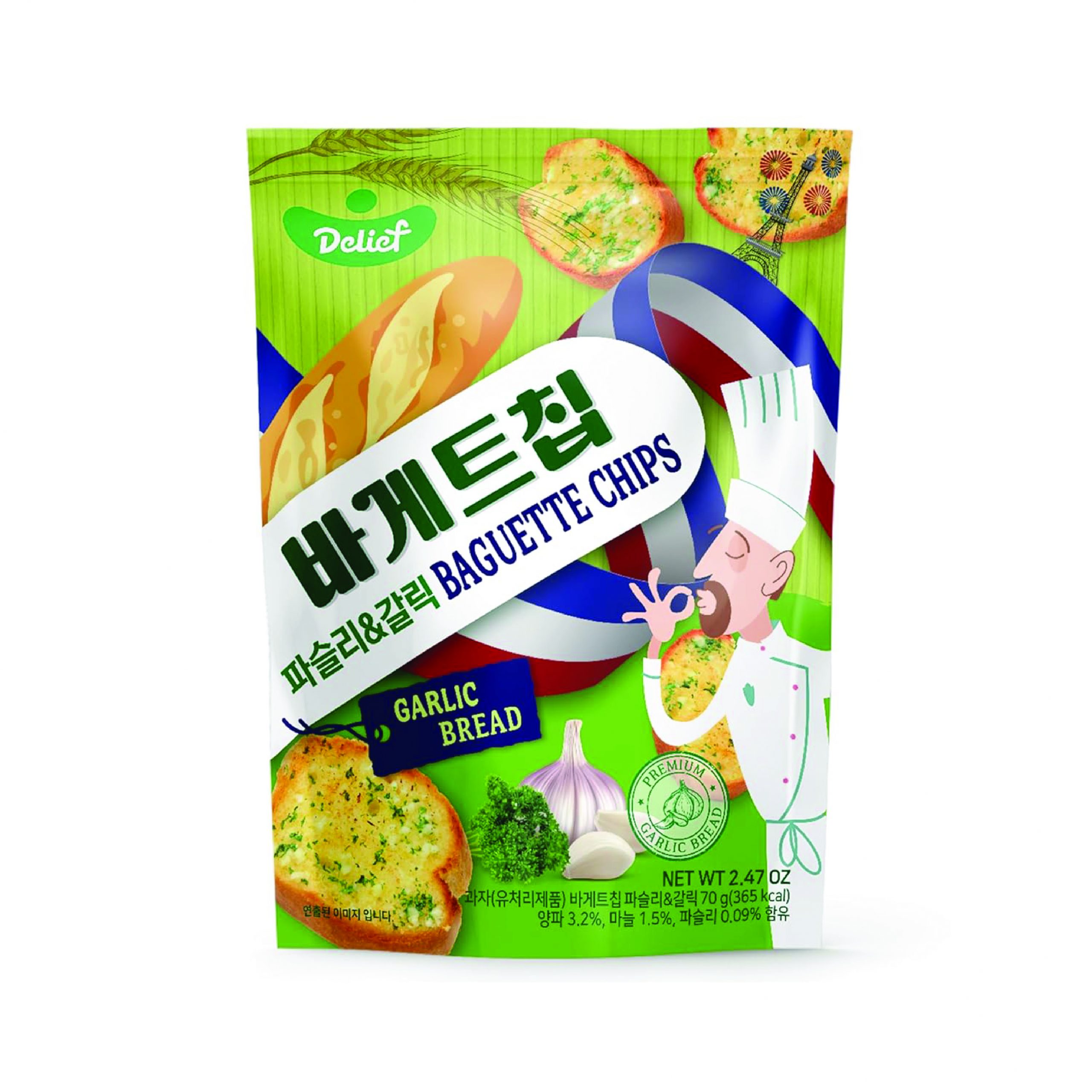 DELIEF Baguette Chips Parsley and Garlic Flavor 70g x 40bags