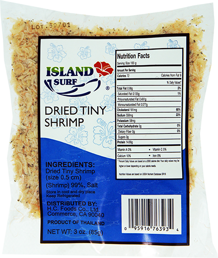 ISLAND SURF (SMALL) TINY SHRIMP DRIED