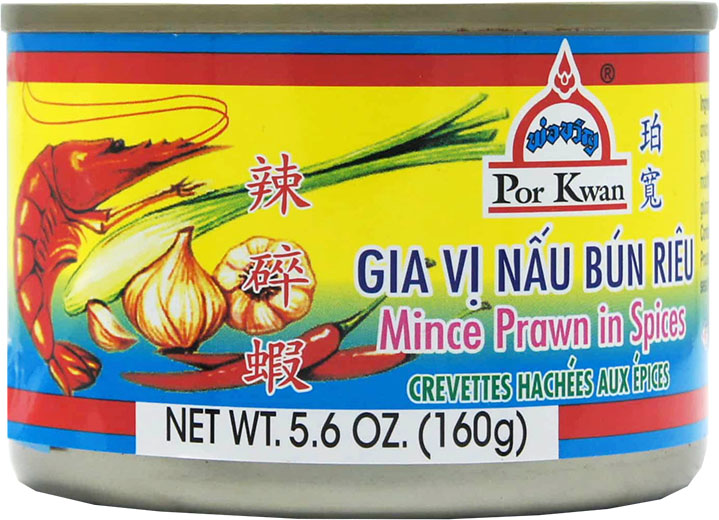 POR KWAN MINCED PRAWNS IN SPICES 48cn x 5.6oz (160g)