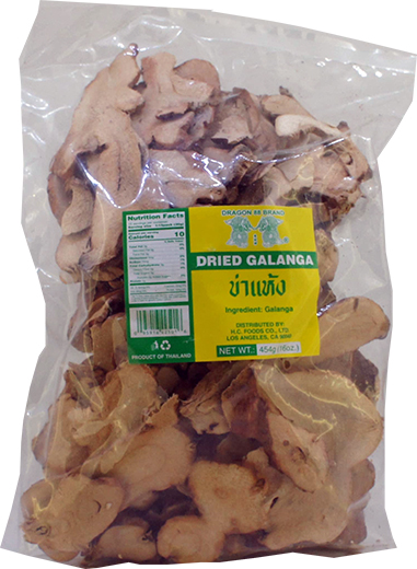 GALANGAL SLICE (DRIED) LARGE 30bg x 16oz (454g)