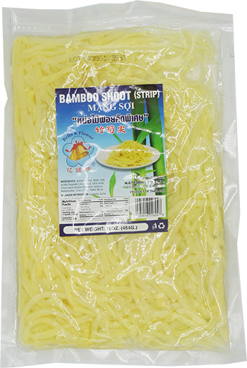 BELLS & FLOWER BAMBOO SHOOT STRIP IN BRINE 36bgs x 16oz (454g)